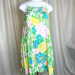 Lilly Pulitzer floral bare shoulder mini dress